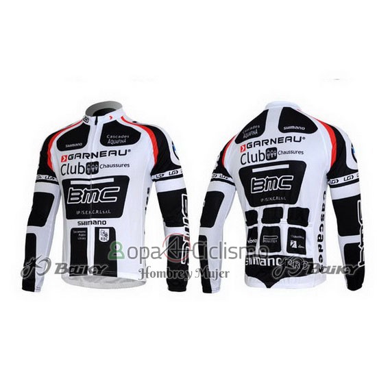Bmc Ropa Ciclismo Culotte Largo 2011 Mangas Largas Blanco y Negro